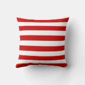 赤と白ストライプの クッション (裏面)