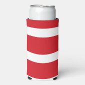 赤と白ストライプの スリム缶クーラー (Seltzer正面)