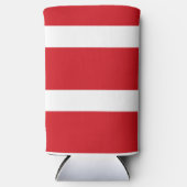 赤と白ストライプの スリム缶クーラー (正面)