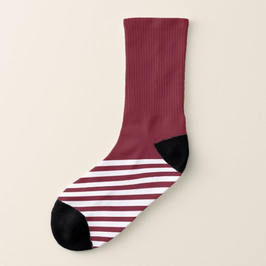 赤と白ストライプの ソックス (左外側)