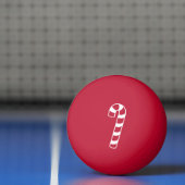 赤と白ストライプのChristmas Candy Cane 卓球ボール (ネット)