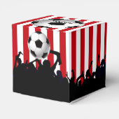 赤と白ストライプサッカーのファン フェイバーボックス (裏面サイド)