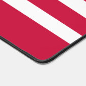 赤と白ストライプパターパーソナライズされたン デスクマット (コーナー)