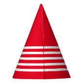 赤と白ストライプピエロパーティー帽子 パーティーハット (裏面)