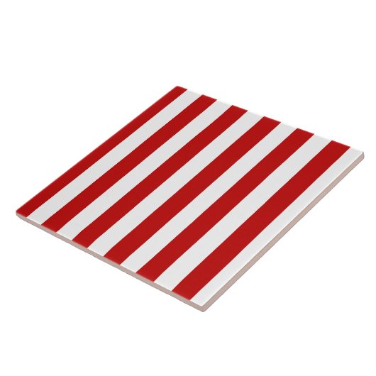 赤と白ストライプ型セラミックタイル タイル (側面)