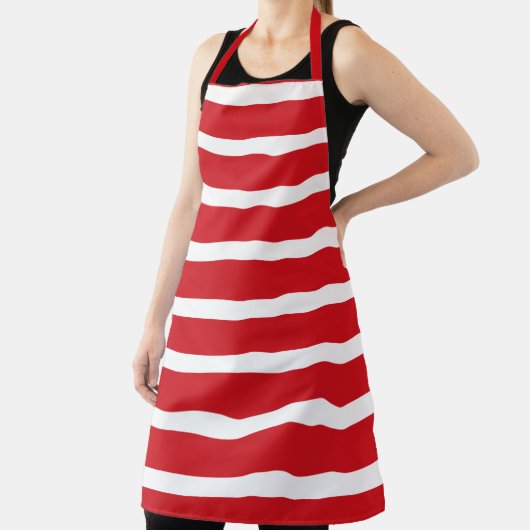 赤と白ストライプ型 エプロン (インサイチュ)