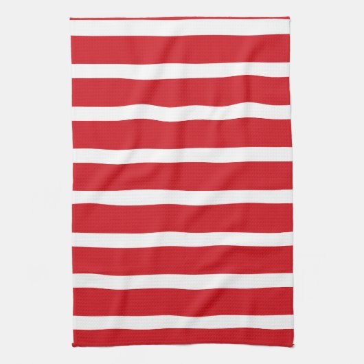 赤と白ストライプ型 キッチンタオル (縦)