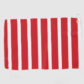 赤と白ストライプ型 ゴルフタオル (横)