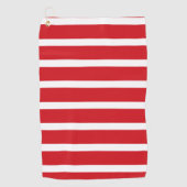 赤と白ストライプ型 ゴルフタオル (正面)