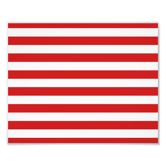 赤と白ストライプ型 フォトプリント            (正面)