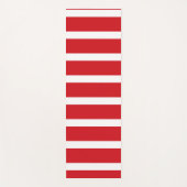 赤と白ストライプ型 ヨガマット (正面)