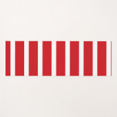 赤と白ストライプ型 ヨガマット (正面(横))