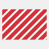 赤と白ストライプ型 ラッピングペーパーシート (正面3)