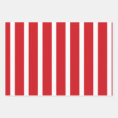 赤と白ストライプ型 ラッピングペーパーシート (正面)