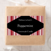 赤と白ストライプ石鹸またはキャンドルラベル ラベル (インサイチュ)