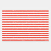 赤と白ストライプ紙シート ラッピングペーパーシート (正面3)