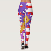 赤と白ストライプ紫ギアレギンス レギンス (裏面)