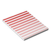 赤と白ストライプ ノートパッド (アングル)