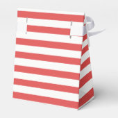 赤と白ストライプ |パーソナライズされた結婚s フェイバーボックス (裏面サイド)