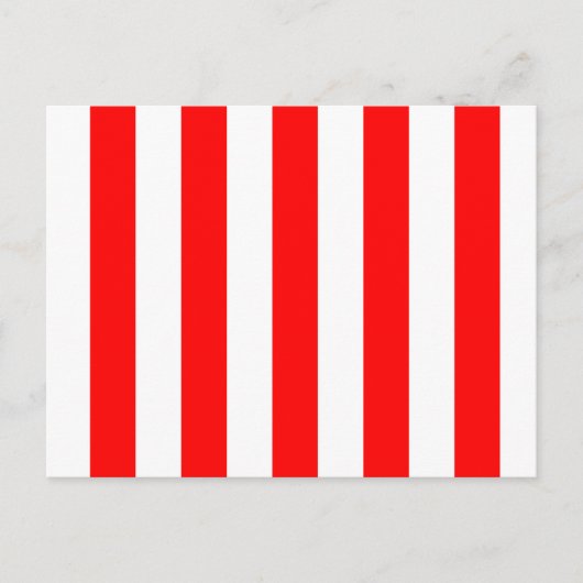 赤と白ストライプ ポストカード (正面)