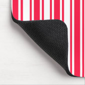 赤と白ストライプ マウスパッド (コーナー)