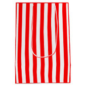 赤と白ストライプ ミディアムペーパーバッグ (裏面)