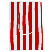 赤と白ストライプ ミディアムペーパーバッグ (裏面)