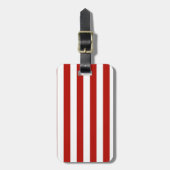 赤と白ストライプ ラゲッジタグ (正面縦)