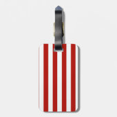 赤と白ストライプ ラゲッジタグ (裏面縦)