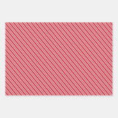 赤と白ストライプ ラッピングペーパーシート (正面)