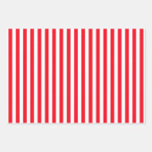 赤と白ストライプ ラッピングペーパーシート (正面)