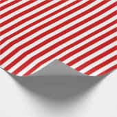 赤と白ストライプ ラッピングペーパー (角)