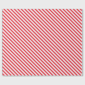 赤と白ストライプ ラッピングペーパー (フラット)