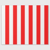 赤と白ストライプ ラッピングペーパー (フラット)