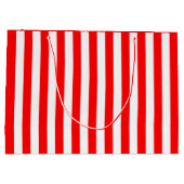 赤と白ストライプ ラージペーパーバッグ (裏面)