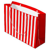 赤と白ストライプ ラージペーパーバッグ (裏面アングル)