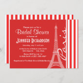 赤と白ストライプ 招待状 (正面/裏面)