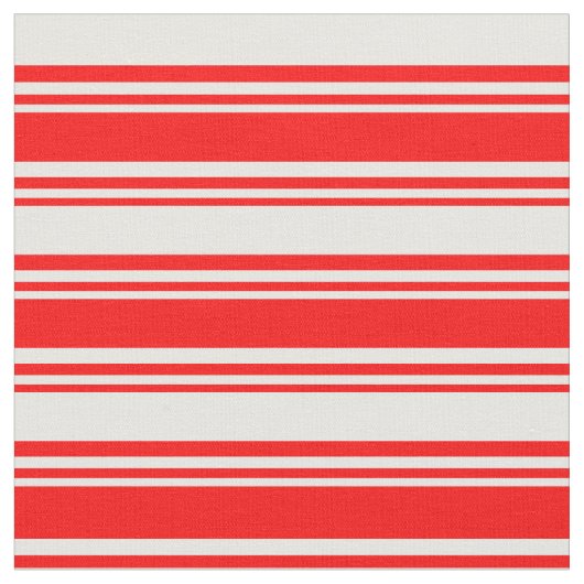 赤と白ストライプ/線のパターン ファブリック (クローズアップ)
