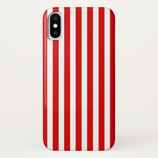 赤と白ストライプ Case-Mate iPhoneケース (裏面)