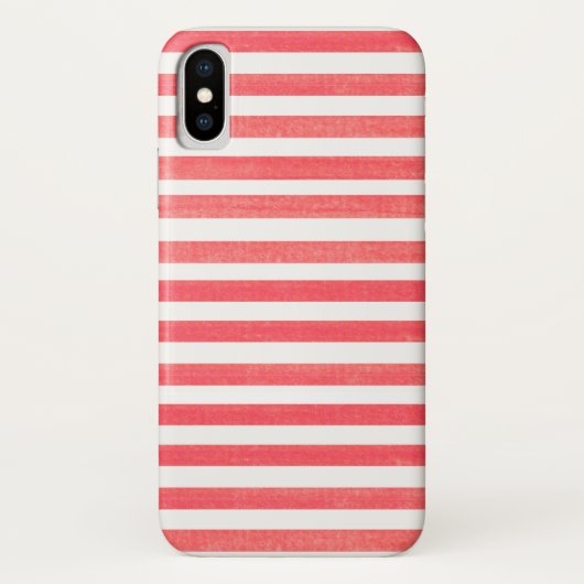 赤と白ストライプApple iPhone Xケース Case-Mate iPhoneケース (裏面)