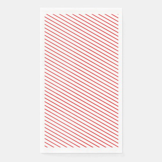 赤と白ストライプNapkins/ゲストタオル (正面)