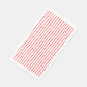 赤と白ストライプNapkins/ゲストタオル (コーナー)