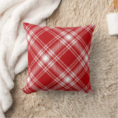 赤と白タータンチェック クッション (ブランケット)