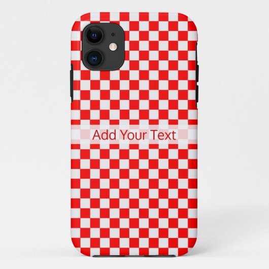 赤と白チェックラシックカーボードバイセヤラー Case-Mate iPhoneケース (裏面)