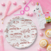 赤と白チャタヌーガToile ペーパープレート (パーティー)