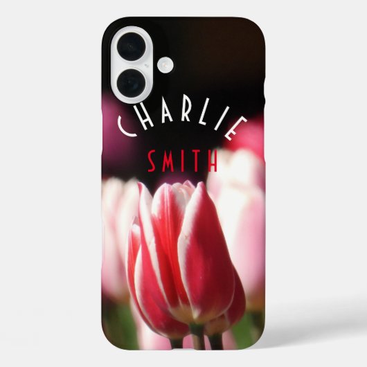 赤と白チューリップ Case-Mate iPhoneケース (裏面)