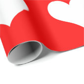 赤と白ハートシンプル ラッピングペーパー (ロールコーナー)