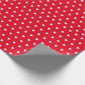 赤と白ハートバレンタインデー ラッピングペーパー (角)