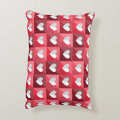 赤と白ハートパターン アクセントクッション (裏面(縦))