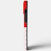 赤と白ハートパターン Case-Mate iPhoneケース (裏面 / 左)